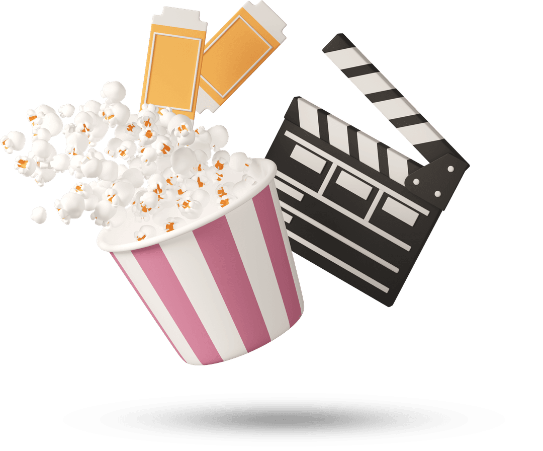 Popcorn movie illustration